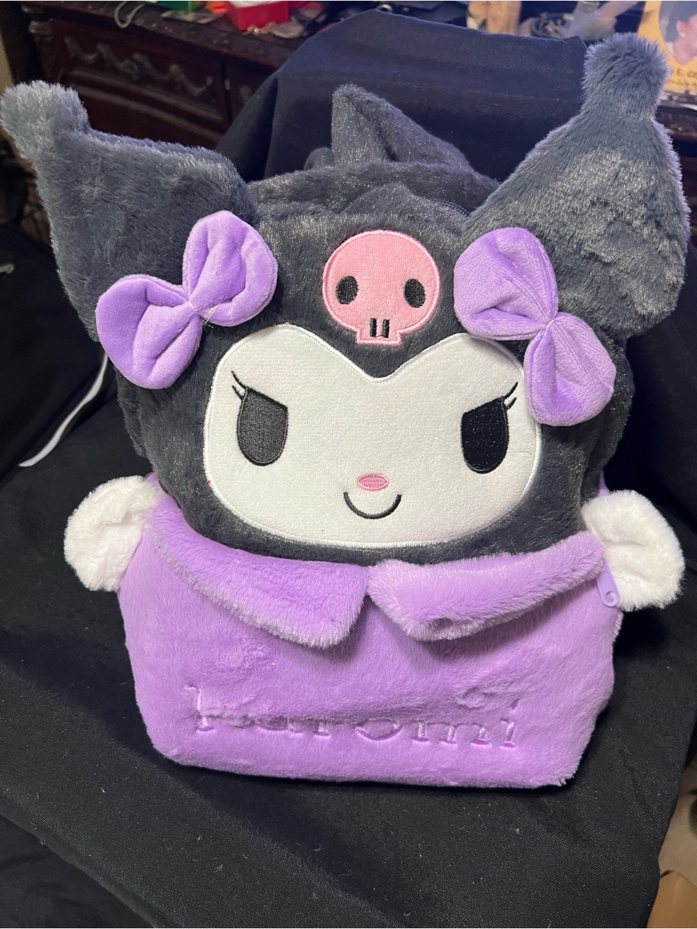 Make me an offer! Kuromi Plush Tote Bag - Gray & Lavender